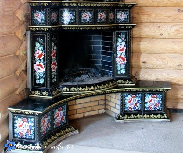 русская печка на даче