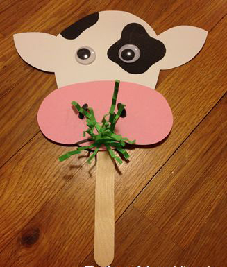 поделка корова для детей из бумаги